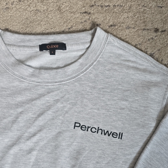 Quince Unisex Supersoft Fleece Crew/heather Light Grey, Size L, NWOT - Picture 3 of 12